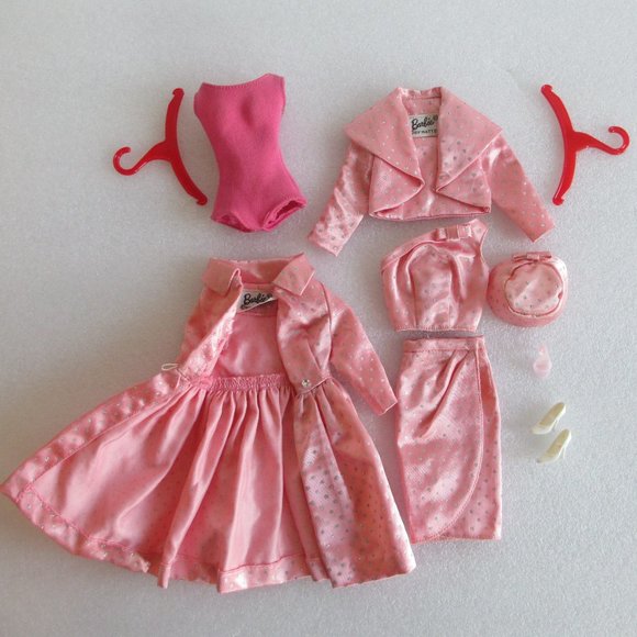 MINT VINTAGE BARBIE SPARKLING PINK EVENING WEAR SET - Picture 4 of 16